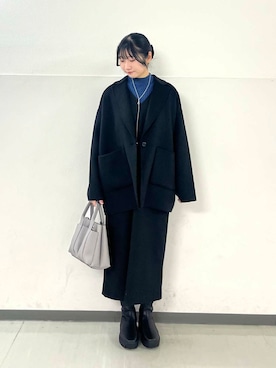 「冬の差し色コーデ」｜「アイテム（ワンピース/ドレス）」を使った、ゆかなさん（レディース・161cm）の冬コーディネート