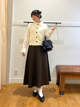 「完声スカート」｜ゆかなさん（レディース・161cm）の秋コーディネート