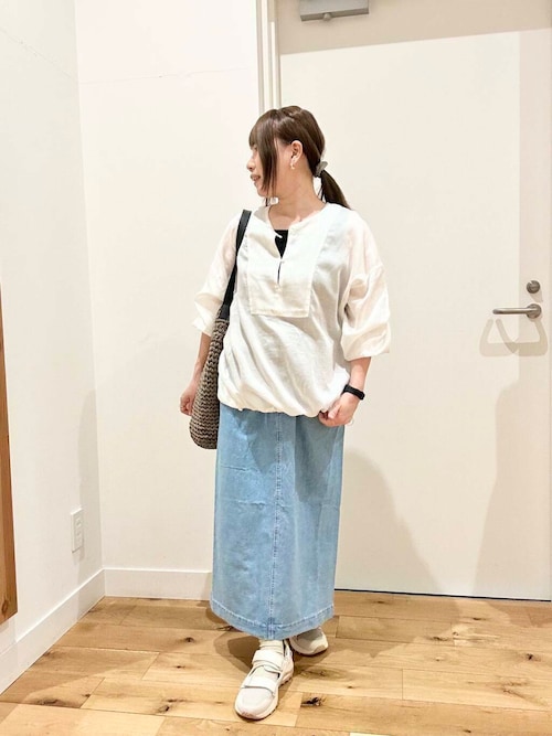 セール】リネンブレンドドロストチュニック（チュニック