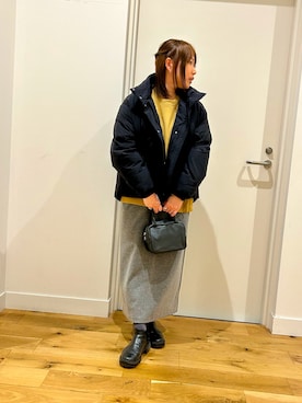 「URBAN RESEARCH Sonny Label（アーバンリサーチサニーレーベル）の『UR TECH』蓄熱ジャージーIラインスカート（スカート）」を使った、Hasegawaさん（レディース・154cm）の秋コーディネート