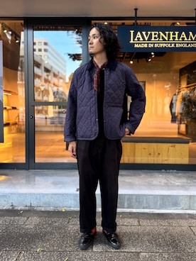 「アイテム（その他アウター）」を使った、Lavenham 横浜さん（メンズ・180cm）の秋コーディネート