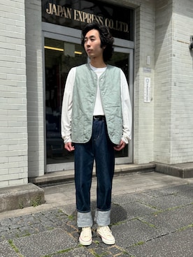 「LAVENHAM（ラベンハム）のアイテム」を使った、Lavenham 横浜さん（メンズ・167cm）の春コーディネート