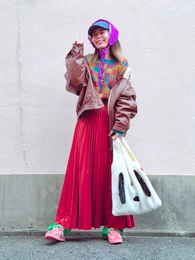 「KBF（ケイビーエフ）のアイテム」を使った、yuiteetoyolさん（レディース・160cm）の冬コーディネート