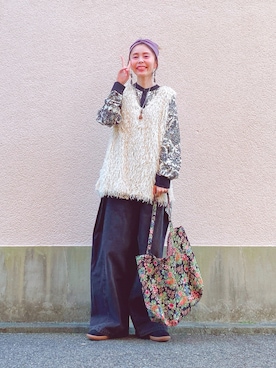 「しまむら（シマムラ）のアイテム」を使った、yuiteetoyolさん（レディース・160cm）の秋コーディネート