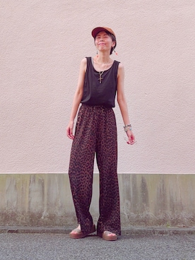 「H&M（エイチ・アンド・エム）のアイテム（パンツ）」を使った、yuiteetoyolさん（レディース・160cm）の夏コーディネート