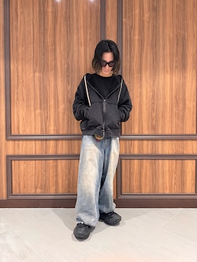 「DANKE SCHON（ダンケシェーン）のアイテム（パーカー）」を使った、ゆうとさん（メンズ・170cm）の冬コーディネート