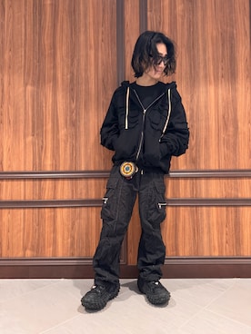 「DANKE SCHON（ダンケシェーン）のアイテム（パーカー）」を使った、ゆうとさん（メンズ・170cm）の冬コーディネート