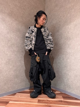 「DANKE SCHON（ダンケシェーン）のアイテム（MA-1）」を使った、ゆうとさん（メンズ・170cm）の冬コーディネート