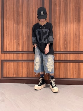 「WHITELAND（ホワイトランド）のアイテム（パンツ）」を使った、ゆうとさん（メンズ・170cm）の春コーディネート