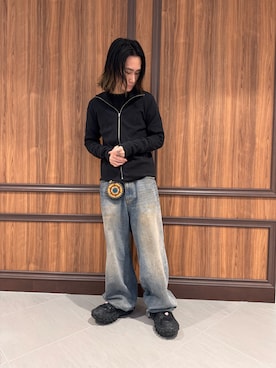 「WHITELAND（ホワイトランド）のアイテム（シャツ/ブラウス）」を使った、ゆうとさん（メンズ・170cm）の冬コーディネート