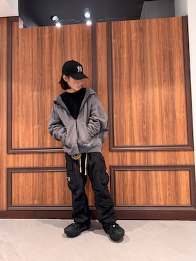 「DANKE SCHON（ダンケシェーン）のアイテム（パーカー）」を使った、ゆうとさん（メンズ・170cm）の冬コーディネート