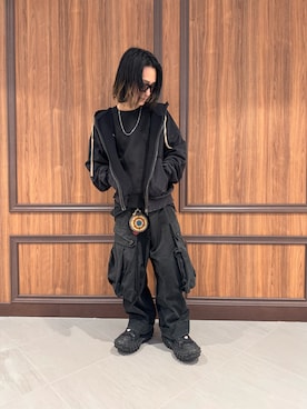 「DANKE SCHON（ダンケシェーン）のアイテム（パーカー）」を使った、ゆうとさん（メンズ・170cm）の冬コーディネート