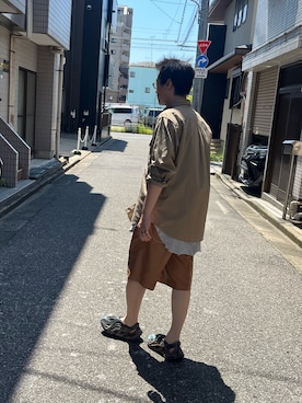 「アイテム（サンダル、その他）」を使った、NO NAMEさん（メンズ・171cm）の夏コーディネート