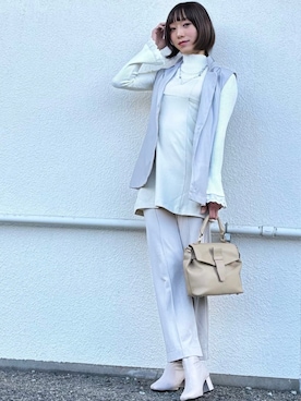 「今日のコスメと服」｜「アイテム（その他アウター）」を使った、yuiyuzukiさん（レディース・169cm）の冬コーディネート
