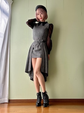 「アイテム（ワンピース/ドレス）」を使った、yuiyuzukiさん（レディース・169cm）の冬コーディネート