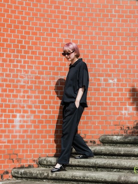 「アイテム（ポロシャツ）」を使った、shopioさん（レディース・167cm）の夏コーディネート