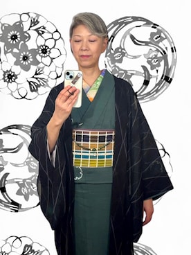 「アイテム（着物）」を使った、つた吉さん（レディース・165cm）の秋コーディネート