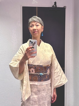 「アイテム（着物）」を使った、つた吉さん（レディース・165cm）の夏コーディネート