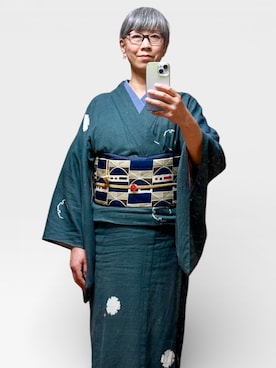 「アイテム（チャーム）」を使った、つた吉さん（レディース・165cm）の冬コーディネート