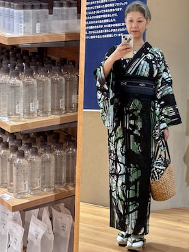 「アイテム（水着/着物・浴衣）」を使った、つた吉さん（レディース・165cm）の秋コーディネート