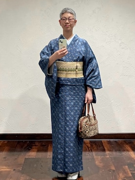 「着物」｜つた吉さん（レディース・165cm）の春コーディネート