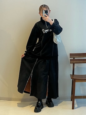 「レギュラー」｜「アイテム（スウェット）」を使った、p iさん（レディース・155cm）の冬コーディネート