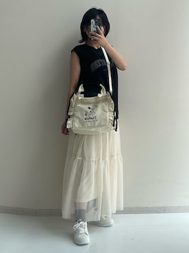 「デイリーコーデ」｜p iさん（レディース・155cm）の夏コーディネート