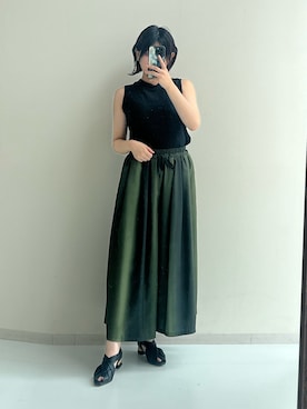 「レギュラー」｜「アイテム（サンダル）」を使った、p iさん（レディース・155cm）の夏コーディネート
