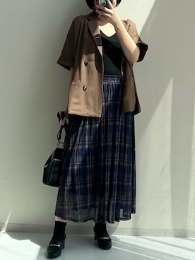 「nissen（ニッセン）のアイテム（ジャケット/アウター）」を使った、p iさん（レディース・155cm）の春コーディネート
