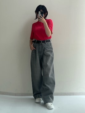 「コーラルピンク」｜p iさん（レディース・155cm）の夏コーディネート