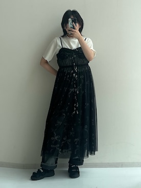 「甘辛mix」｜p iさん（レディース・155cm）の夏コーディネート