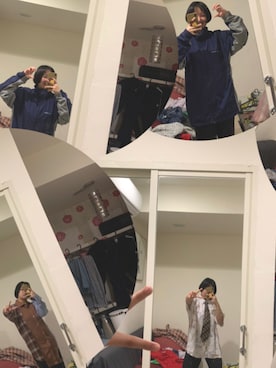 「Reebok（リーボック）のアイテム（その他アウター）」を使った、canlike0101さん（レディース・158cm）の冬コーディネート