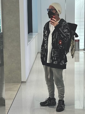 「Supreme （シュプリーム）のアイテム」を使った、higemegane☑︎さん（メンズ・172cm）の春コーディネート