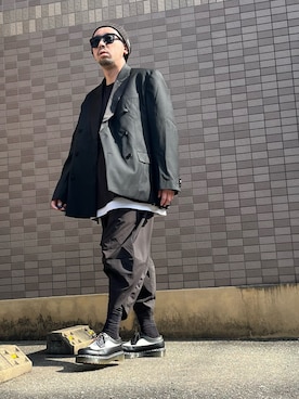 「A.D.S.R.（エーディーエスアール）のアイテム」を使った、higemegane☑︎さん（メンズ・172cm）の春コーディネート