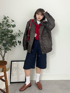 「アイテム（ローファー）」を使った、tomoka︎︎︎︎︎☺︎さん（レディース・157cm・20代）の冬コーディネート