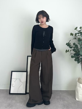 「カーディガン」｜tomoka︎︎︎︎︎☺︎さん（レディース・157cm）の秋コーディネート