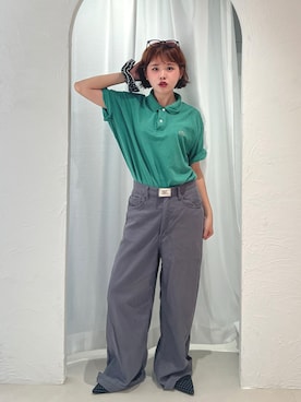「LACOSTE（ラコステ）のアイテム」を使った、tomoka︎︎︎︎︎☺︎さん（レディース・157cm）の秋コーディネート