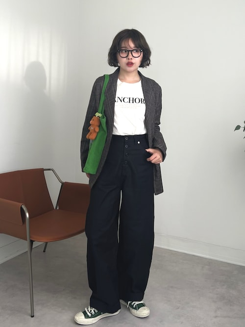 ジャケット テーラードジャケット グレンチェック柄ダブル