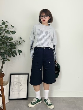 「アイテム（チノパンツ）」を使った、tomoka︎︎︎︎︎☺︎さん（レディース・157cm・20代）の秋コーディネート