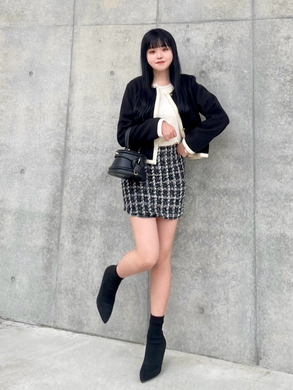 美品✨アナイ♡ノーカラーショートコート ジャケット 金ボタン