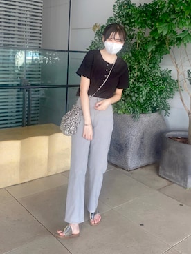 「SONA（ソナ）のアイテム（デニムパンツ）」を使った、tomoka︎︎︎︎︎☺︎さん（レディース・157cm）の夏コーディネート