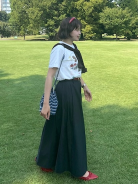 「アイテム（カチューシャ）」を使った、tomoka︎︎︎︎︎☺︎さん（レディース・157cm）の秋コーディネート