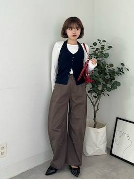 「アイテム（口紅/リップティント/グロス）」を使った、tomoka︎︎︎︎︎☺︎さん（レディース・157cm）の秋コーディネート