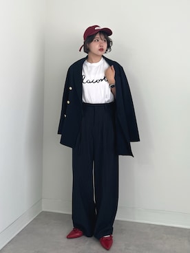 「アイテム（パンプス）」を使った、tomoka︎︎︎︎︎☺︎さん（レディース・157cm）の秋コーディネート