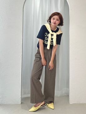「アイテム（口紅/リップティント/グロス）」を使った、tomoka︎︎︎︎︎☺︎さん（レディース・157cm）の秋コーディネート