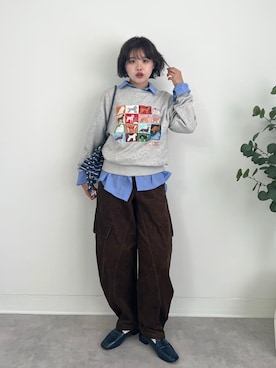 「アイテム（ローファー）」を使った、tomoka︎︎︎︎︎☺︎さん（レディース・157cm）の秋コーディネート