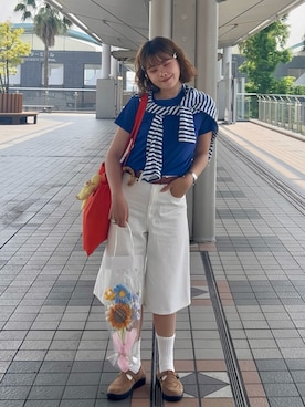 「CASIO（カシオ）のアイテム」を使った、tomoka︎︎︎︎︎☺︎さん（レディース・157cm）の夏コーディネート