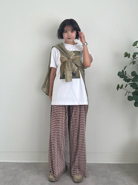 「アイテム（デジタル腕時計）」を使った、tomoka︎︎︎︎︎☺︎さん（レディース・157cm）の夏コーディネート