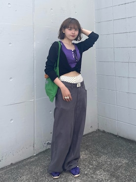 「アイテム（デジタル腕時計）」を使った、tomoka︎︎︎︎︎☺︎さん（レディース・157cm）の夏コーディネート