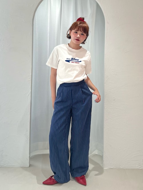 ウエスト配色ストライプパンツ（スラックス）｜sorule（ソルレ）の